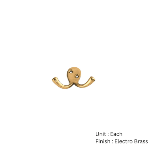Alternative view of Double Robe Hook – with Multiple Finish