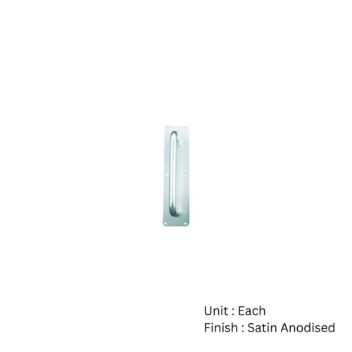 Alternative view of Aluminium Round Bar Pull Handle On Plate - Pull 300 X 19mm Satin Anodised Each