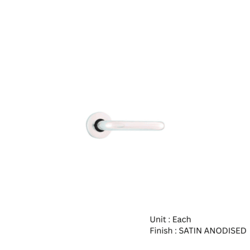 Alternative view of Aluminium Round Rose Latch Round Bar  19mm Satin Anodised Set