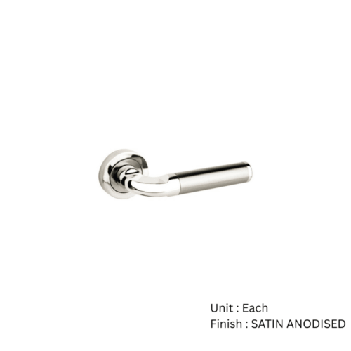 Alternative view of Alnwick Round Rose Latch Polished/Satin Chrome and Matt Black Set