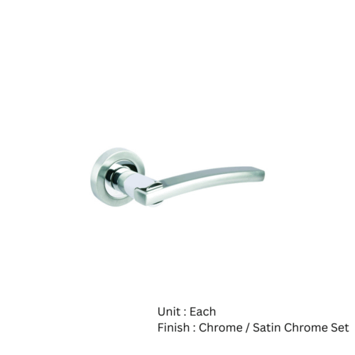 Alternative view of Woodcroft Round Rose Latch  Other Chrome / Satin Chrome Set