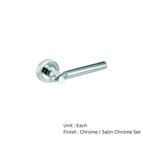 Alternative view of Peveril Round Rose Latch  Other Chrome / Satin Chrome Set