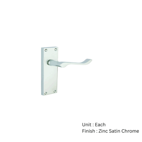Alternative view of Contract Vict Scroll Latch Furniture - Zinc   Satin Chrome Set
