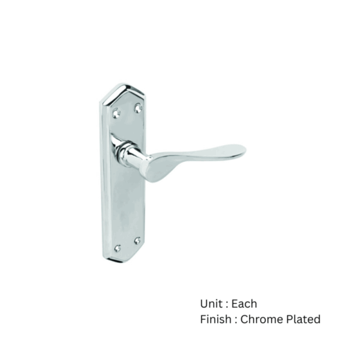 Alternative view of Kenilworth Lever Latch  Chrome Plated Pair