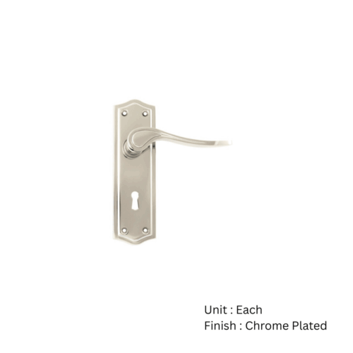 Alternative view of Orford Lock Furniture To En1906 (Pt3) - Chrome Plated and Satin Nickel Plated Set