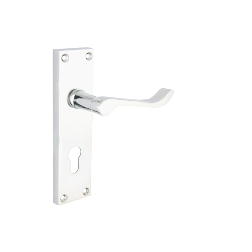 Victorian Scroll Euro Profile Furniture To En1906 (Part 3) 47.5mm Electro Brass Set