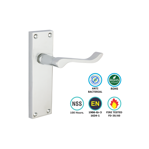 Alternative view of Victorian Scroll Latch Furniture To En1906 (Part 3)   Electro Brass Set