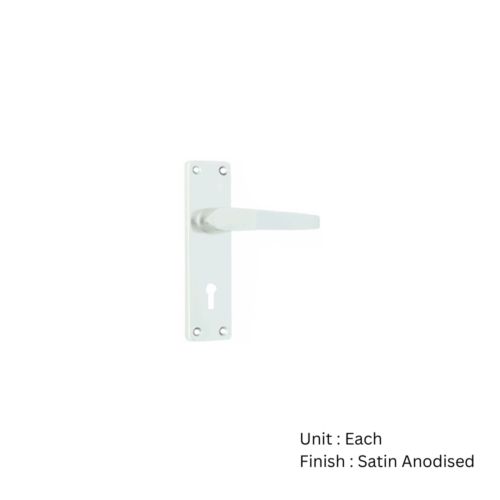 Alternative view of Whitworth Aluminium Lock Handle   Satin Anodised Set