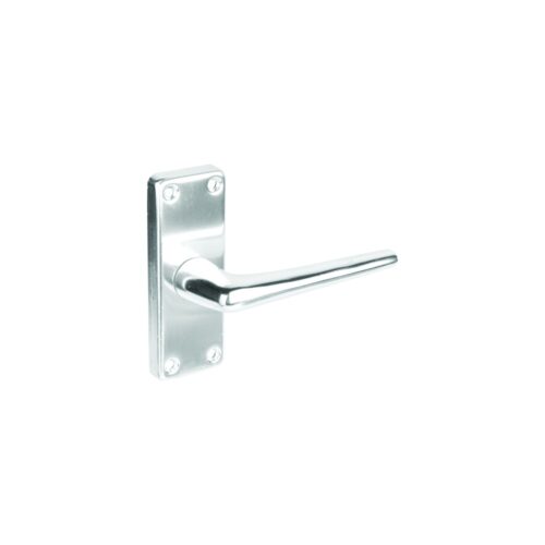 Brunel Latch Furniture   Polished And Anodised Set