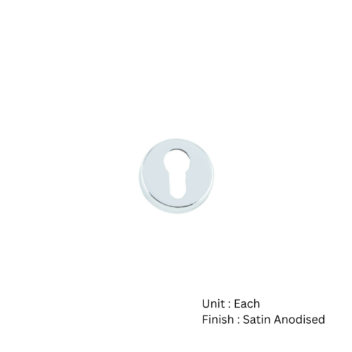 Alternative view of Euro Profile Escutcheon - Pack Of 2 51mm Satin Anodised Pair