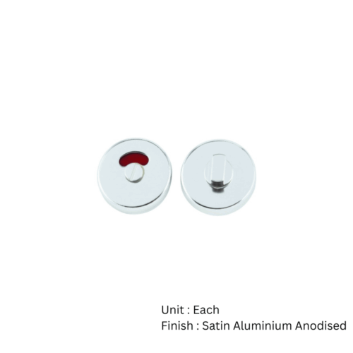 Alternative view of Aluminium Concealed Bathroom Indicator  51mm Satin Anodised Set