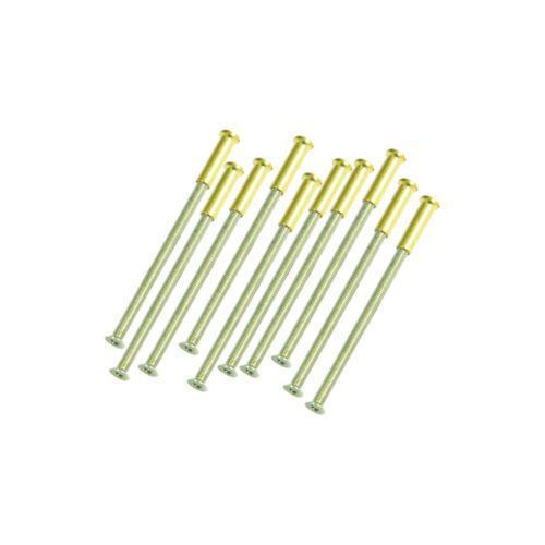 R/Rose Back To Back Fixing Screws X10 75mm Zinc And Yellow Passivated Each