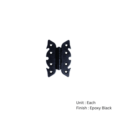 Alternative view of Black Antique Butterfly Hinge - Pair 76mm Epoxy Black Pair