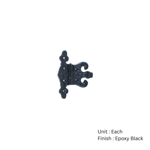 Alternative view of Black Antique Unequal Hinge - Pair  89mm Epoxy Black Pair