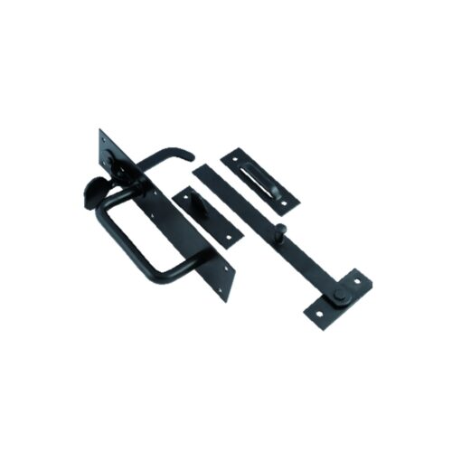 black heavy suffolk latch 230mm