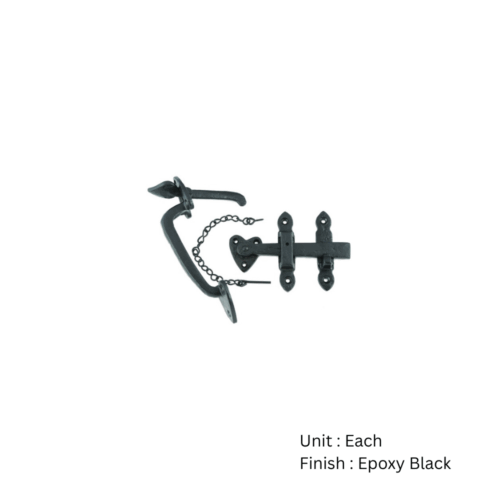 Alternative view of Black Antique Suffolk Latch Epoxy Black Set