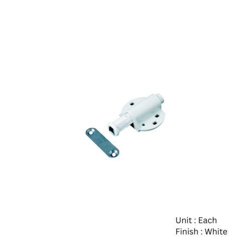 Alternative view of Touch Latch - Magnetic White Each