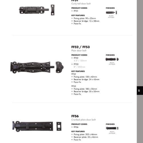 Alternative view of Plain Door Bolt - 6"