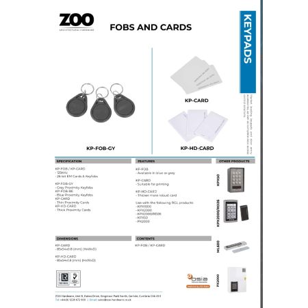 Alternative view of Proximity Card (85x54x1) for use with KPX1000 and KPX2000 Products