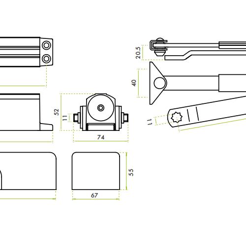 2 to 4 Door Closer by Spring Adjustable Heavy Duty for Internal and External Doors 5 q4