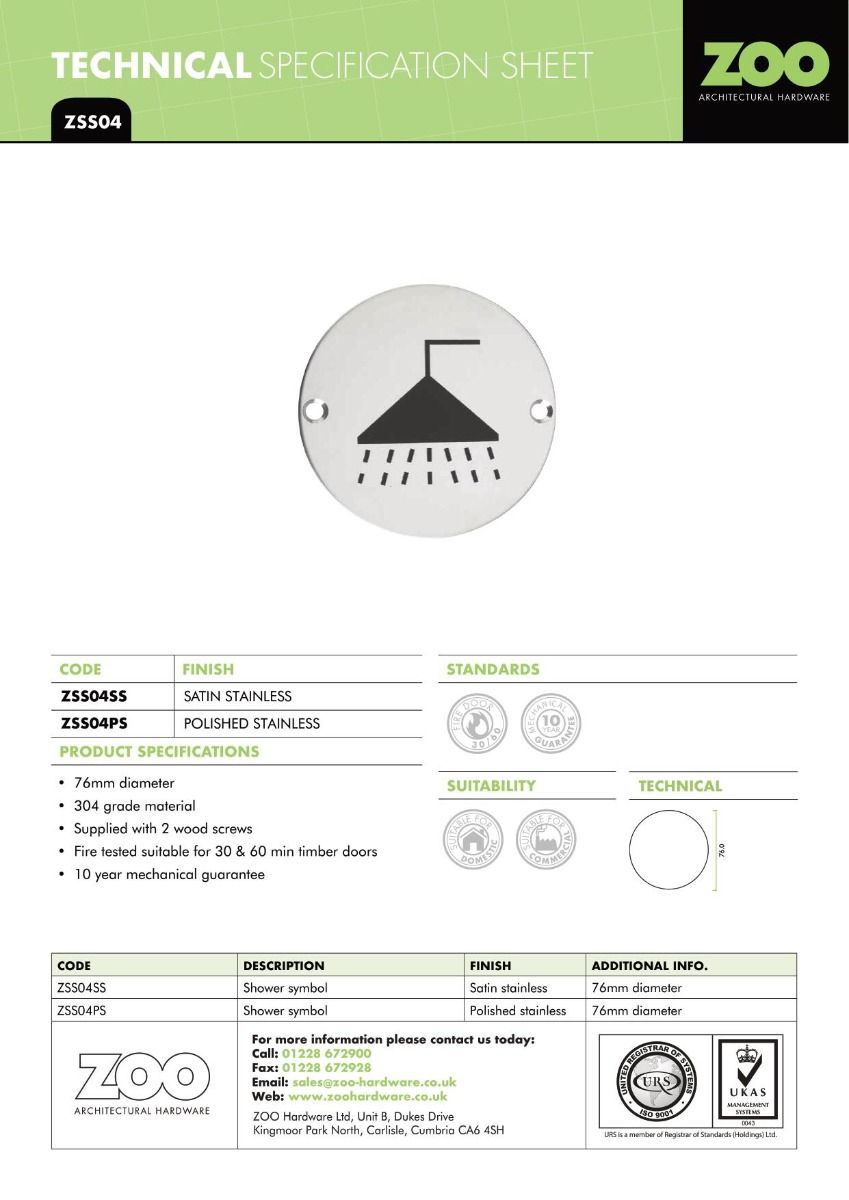 Shower Sign 76mm Diameter Durable Bathroom Door Sign Clear Facility Indicator 3 Shower Sign 76mm Diameter Durable Bathroom Door Sign Clear Facility Indicator - Image 3