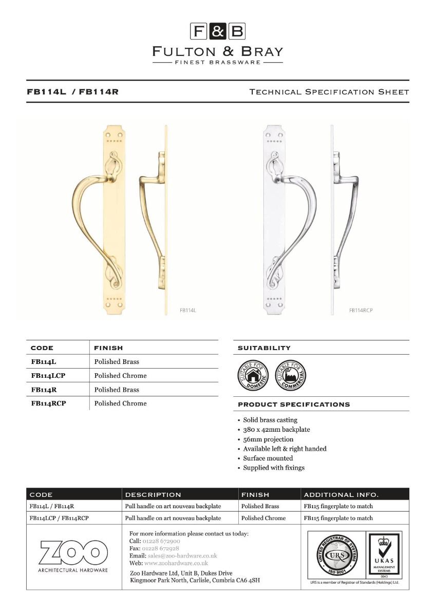 Pull Handle on Art Nouveau Backplate Left Hand 377mm x 42mm Elegant Vintage Door Hardware 3 Pull Handle on Art Nouveau Backplate Left Hand 377mm x 42mm Elegant Vintage Door Hardware - Image 3