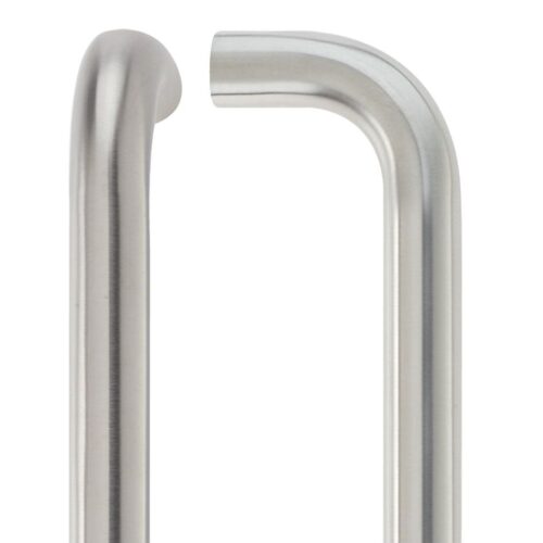 22mm D Pull Handle 425mm Centres Grade 304 Stainless Steel Bolt Through Fixings