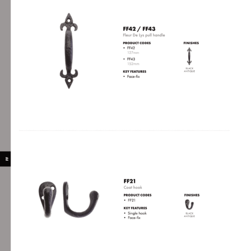Alternative view of Fleur de Lys Pull Handle 6 Inch Decorative Door Handle Vintage Style